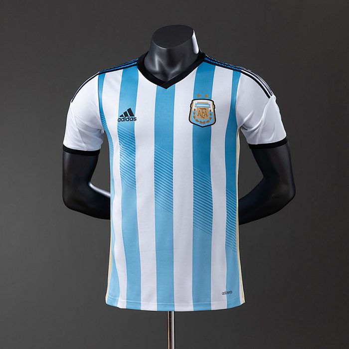 Argentina 2014 Home Player Version Retro Jersey S-3XL