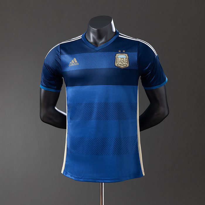 Argentina 2014 Away Player Version Retro Jersey S-3XL