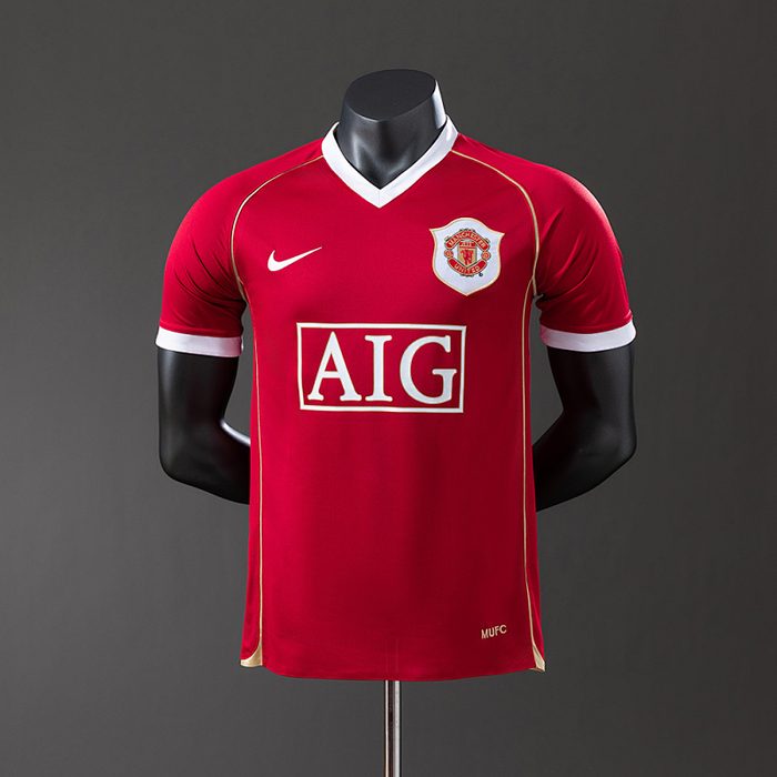 M-U 06/07 Home Player Version Retro Jersey S-3XL