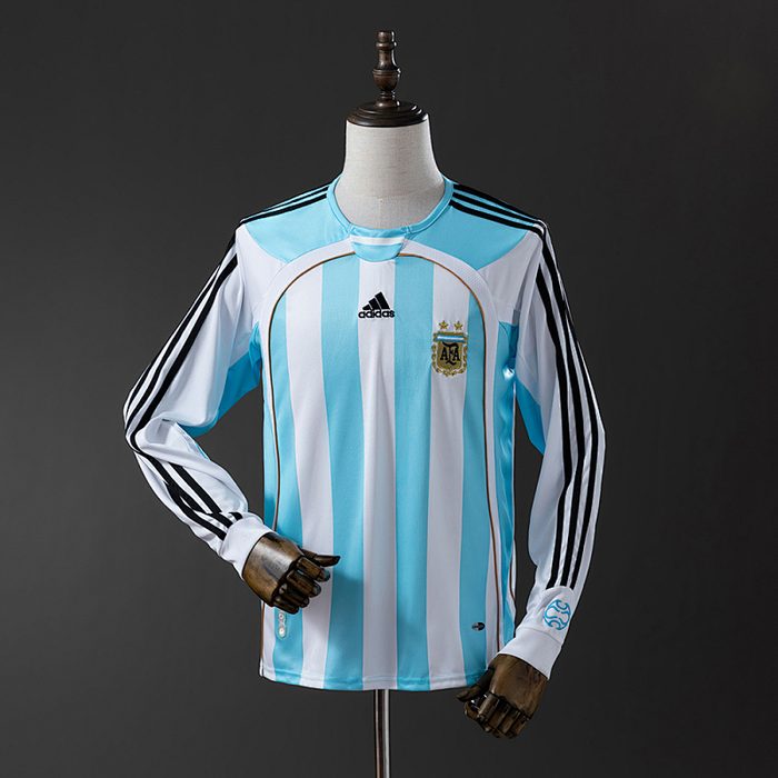 Argentina 2006 Home Long Sleeve Retro Jersey S-XXL
