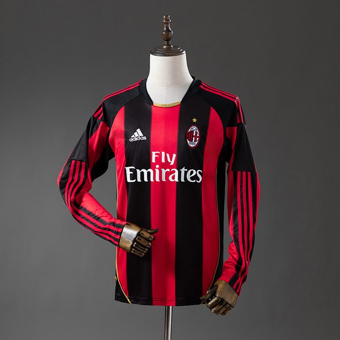 AC Milan 10/11 Home Long Sleeve Retro Jersey S-XXL