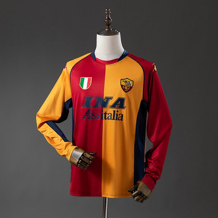 Roma 01/02 Champion Edition Long Sleeve Retro Jersey S-XXL