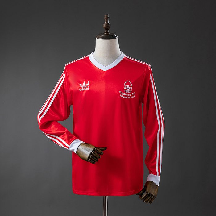 Nottingham Forest 77/80 Home Long-Sleeve Retro Jersey S-XXL