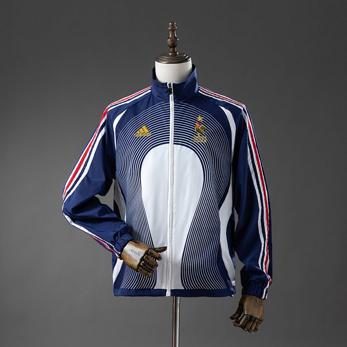 France 05/06 Retro Windbreaker - White & Blue S-XXL