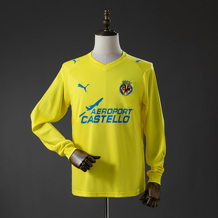 Villarreal 08/09 Home Long-Sleeve Retro Jersey S-XXL
