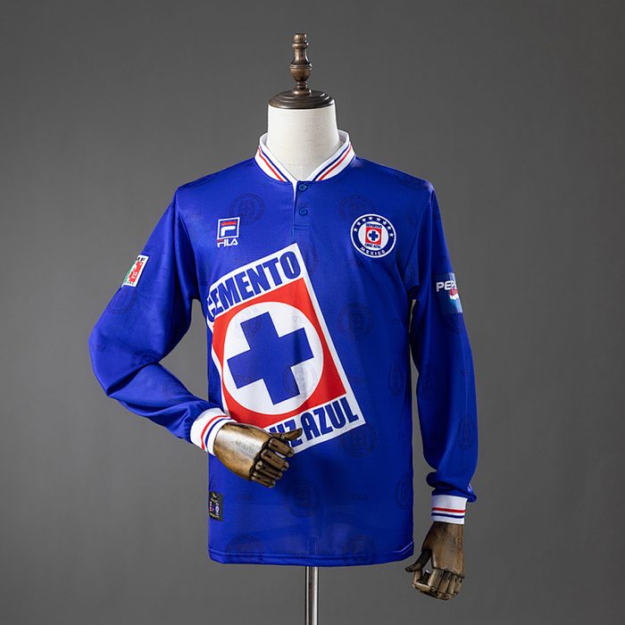 Cruz Azul 1998 Home Long-Sleeve Retro Jersey S-XXL