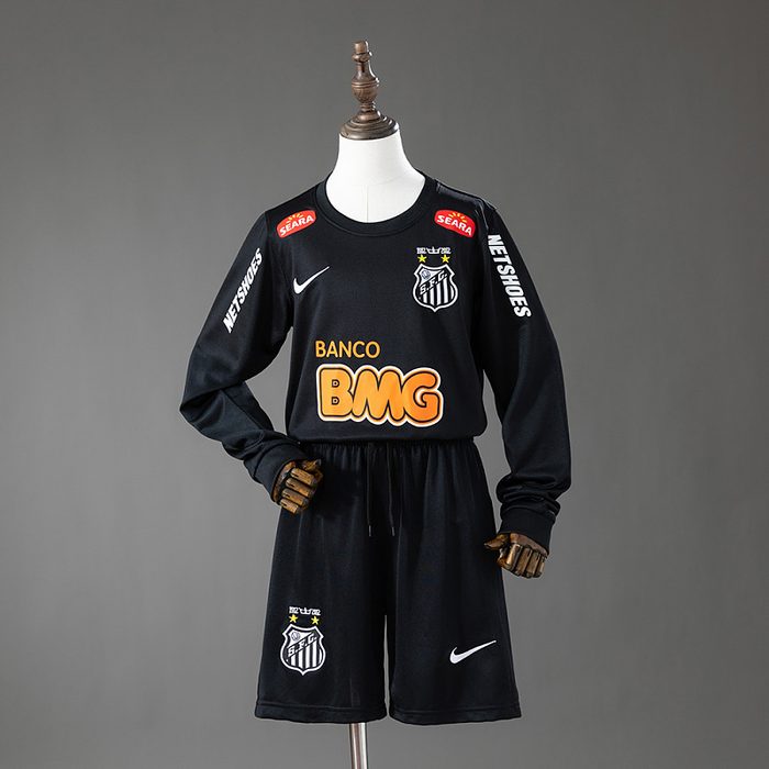 Santos 12/13 Away Retro Long Sleeve Kids Kit Jersey Size 16-28