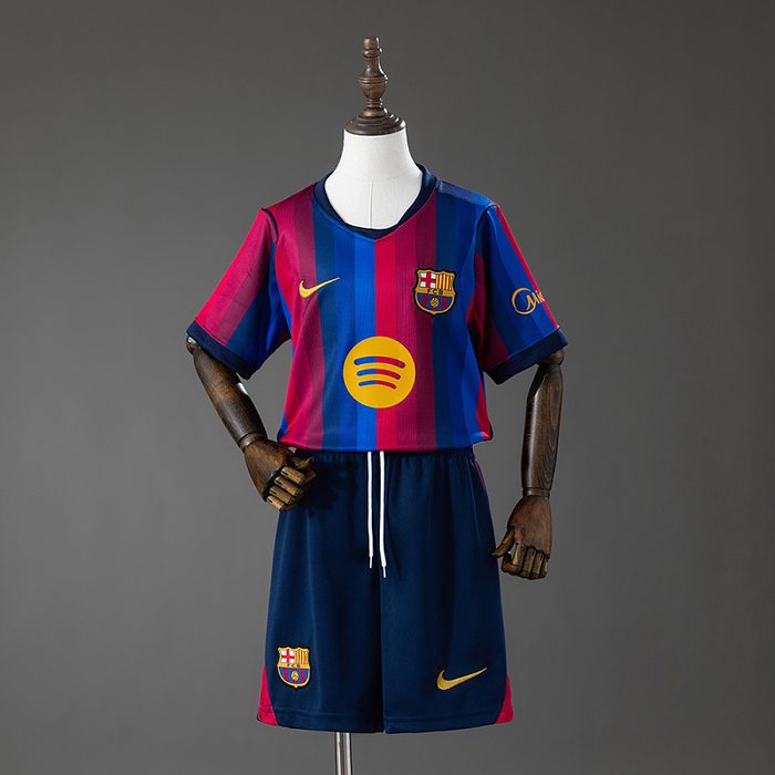 Barcelona 26/27 Home Kids Kit Jersey Size 16-28