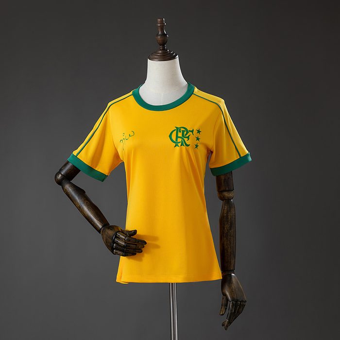 Flamengo 26/27 Zico Signature World Cup Version Yellow Womens Jersey S-XXL